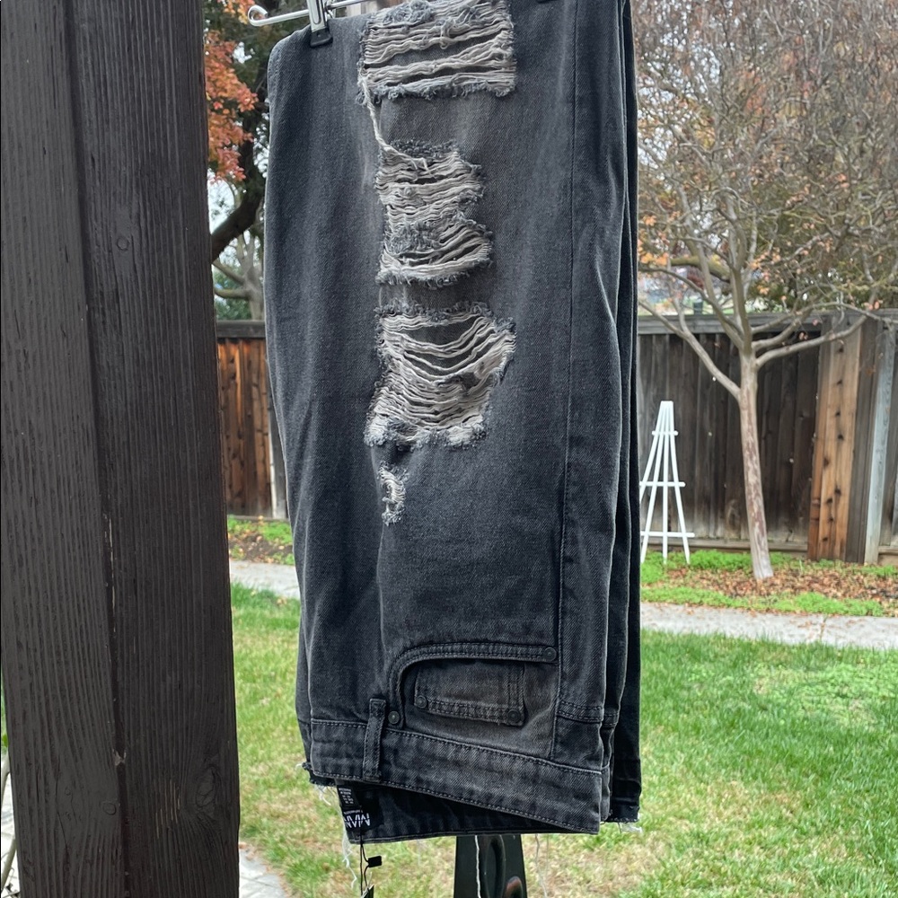 Ripped Black Denim Jeans
